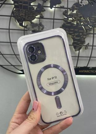 Чохол-бампер із закритою камерою для iphone 12,чохол із підтримкою magsafe для айфон 12