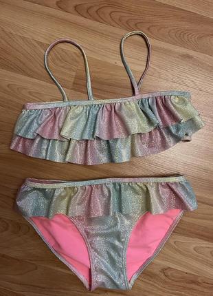 Блискучий купальник топ плавки h&m next mermaid