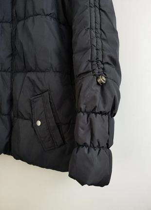 Жіноча чорна демісезонна куртка gate woman5 фото