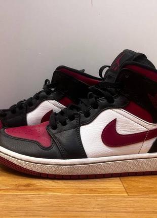 Nike air jordan 1 mid “bred toe”  чоловічі 41 розмір4 фото