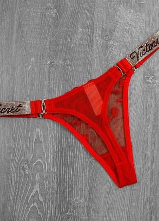 Стринги виктория сикрет, стринги victoria's secret, кружевные стринги виктория сикрет со стразами