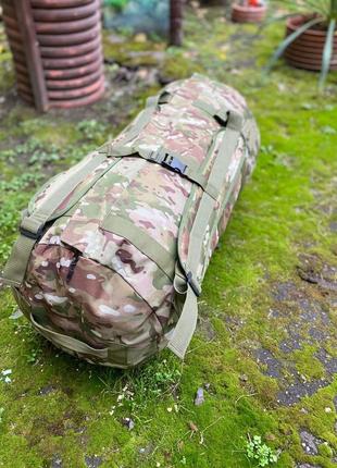 Сумка-баул армійський 140 л мультикам, тактичний баул, тактичний баул-рюкзак мультикам