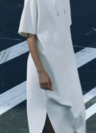 Платье в спортивном стиле с капюшоном zara