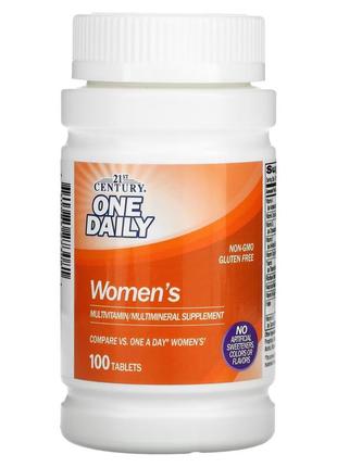 21st century, one daily, для женщин, 100 таблеток мультивитамины