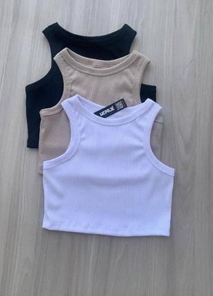 Базовий топ в рубчик3 фото