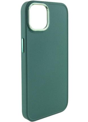 Tpu чохол для apple iphone 12 pro max (6.7"") - bonbon metal style (зелений / army green)