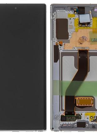 Дисплей для samsung n975f galaxy note 10 plus с сенсором и рамкой серебристый