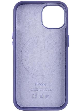 Кожаный чехол leather case (aa plus) with magsafe для apple iphone 12 pro / 12 (6.1 дюйма) violet 2