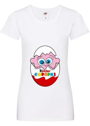 Парные футболки  push it с принтом kinder сюрприз