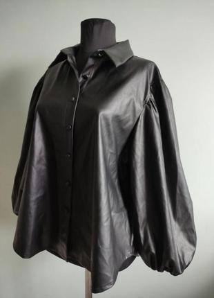 Блуза з еко-шкіри