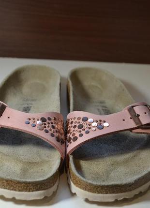 Birkenstock 38-38.5р шлепанцы вьетнамки кожаные оригинал