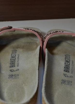 Birkenstock 38-38.5р шлепанцы вьетнамки кожаные оригинал