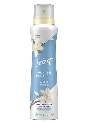 Уцінка. дезодорант-антиперспирант secret vanilla and argan oil