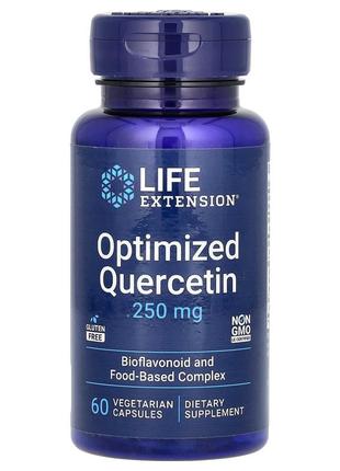 Кверцетин 250 мг life extension optimized quercetin для иммунитета 60 вегетарианских капсул