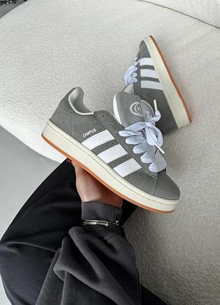 Женские кроссовки sole adidas campus 00s grey white 36-37-38-39-40