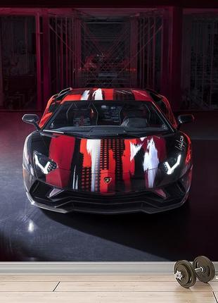 Фотообои 3д на стену, флизелиновые фотообои  в спальню, кухню, зал "lamborghini"