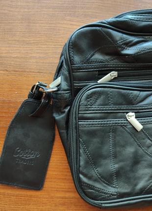 Шкіряна сумка органайзер портфель ручна поклажа cotton traders