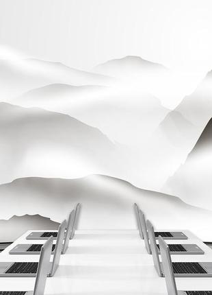 Самоклеючі фотошпалери з малюнком "димка на горах", самоклеюча плівка oracal