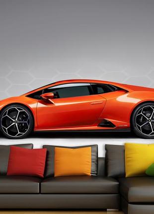 Фотообои авто 3д на стену флизелиновые фотообои в спальню, кухню, зал "lamborghini"