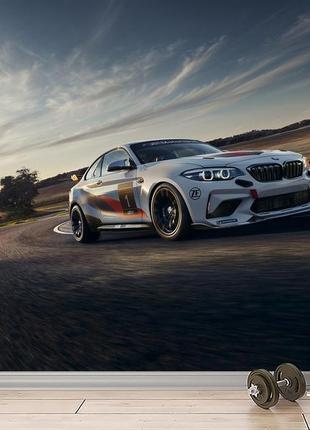 Флизелиновые фотообои  3д на стену с рисунком в спальню, кухню, студию "bmw"