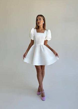 Лаконічна сукня із пишними рукавами та спідницею🌸2 фото
