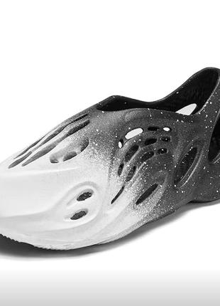 Кроксы мужские, новые черно белые💚