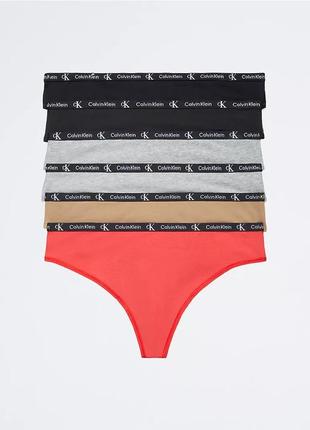 Набор стрингов стрингов трусов трусов calvin klein, уп 7 шт, размер xs, s