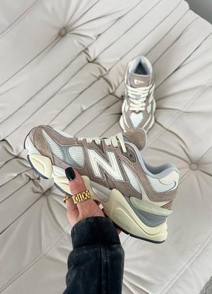 Женские кроссовки new balance 9060 beige