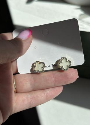 Сережки конюшина в стилі ван кліф van cleef 925 про
