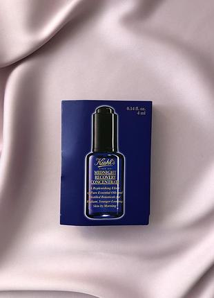 Нічний відновлювальний концентрат для обличчя kiehl’s midnight recovery concentrate, 4ml