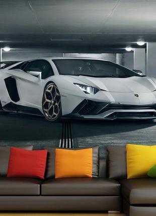 Фотообои 3д на стену, флизелиновые фотообои подростку в спальню, кухню, зал "lamborghini"