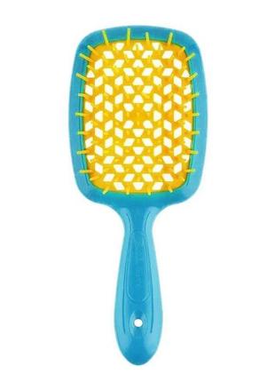 Гребінець для волосся бірюза-жовтий janeke superbrush (новий)( 82sp226 byf)