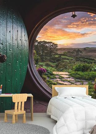 Фото шпалери 3д на стіну, флізелінові фотошпалери в дитячу "дім гоббіта"