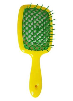 Щітка для волосся жовто-зелена janeke superbrush ( 86sp226 lim)