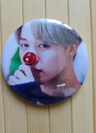 Значок на булавке 5,6 см чимин jimin bts