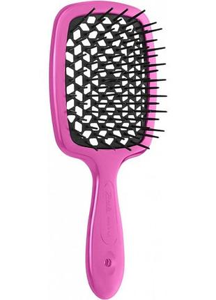 Щітка для волосся рожева з чорним janeke superbrush 72sp226 rsa