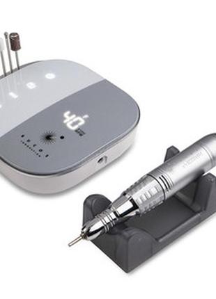 Фрезер для манікюру bucos nail drill x1 pro zinc gray 65w/40000 об.+ український посібник