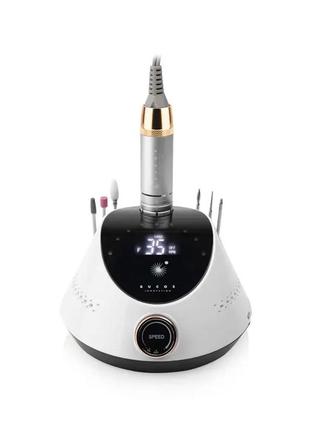 Фрезер для манікюру bucos nail drill x2 pro white pearl 65w/35000 об. + 6 покращених фрез
