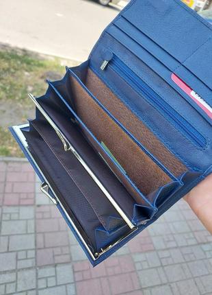 Гаманець жіночий шкіряний синій balisa4 фото