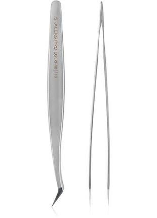 Staleks пінцет професійний для вій expert 40 type 13 (l-образний,40')