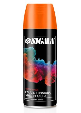 Эмаль аэрозольная акриловая флуоресцентная 400мл ral 2005 (оранжевый) sigma (2736121)
