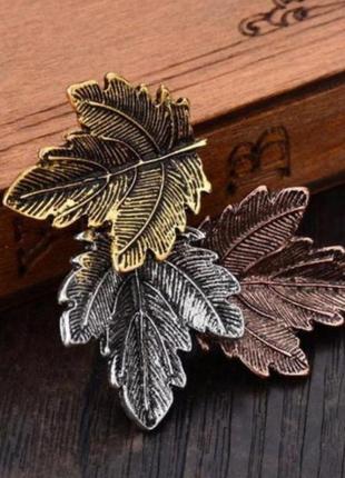 Креативна жіноча брошка клиновий лист 🍂