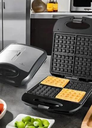 Вафельниця тостер на 4 вафлі з мармуровим покриттям 2000 вт eb-64407