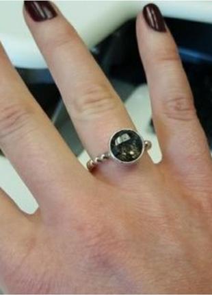 Pandora black rutil quartz кольцо из рутилового кварца
