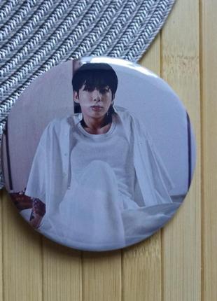 Значок большой 7,5 см jungkook (jeon jung-kook) чон чонгук bts