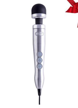 Вибромассажер doxy number 3 silver, очень мощный, питание 220в, металлический корпус  so2602