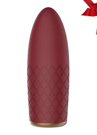 Компактний вібромасажер з рельєфною поверхнею dream toys marly, бордовий, 11 х 4 см