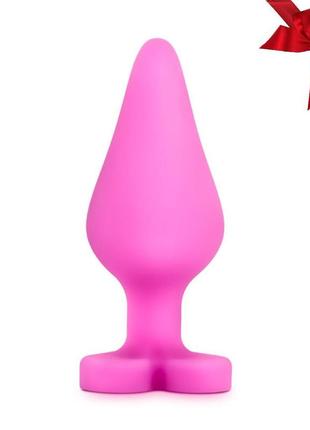 Анальний плаг play with me candy heart be mine pink, жовтий