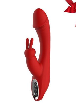 Вібромасажер кролик red revolution artemis, червоний
