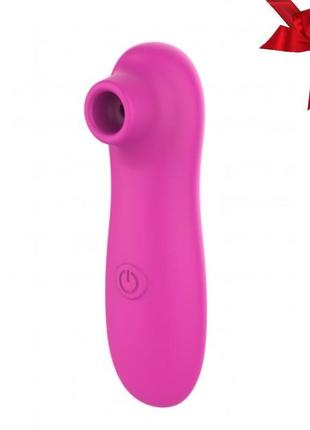 Вакуумный стимулятор клитора boss series, малиновый  bs78014